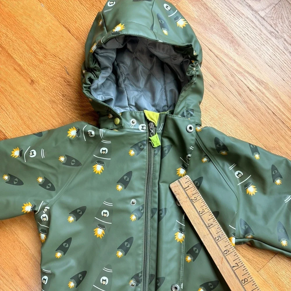 Katnakken Rain Suit Kids 4T Green Quilted Waterproof Snowsuit Hagl 104cm